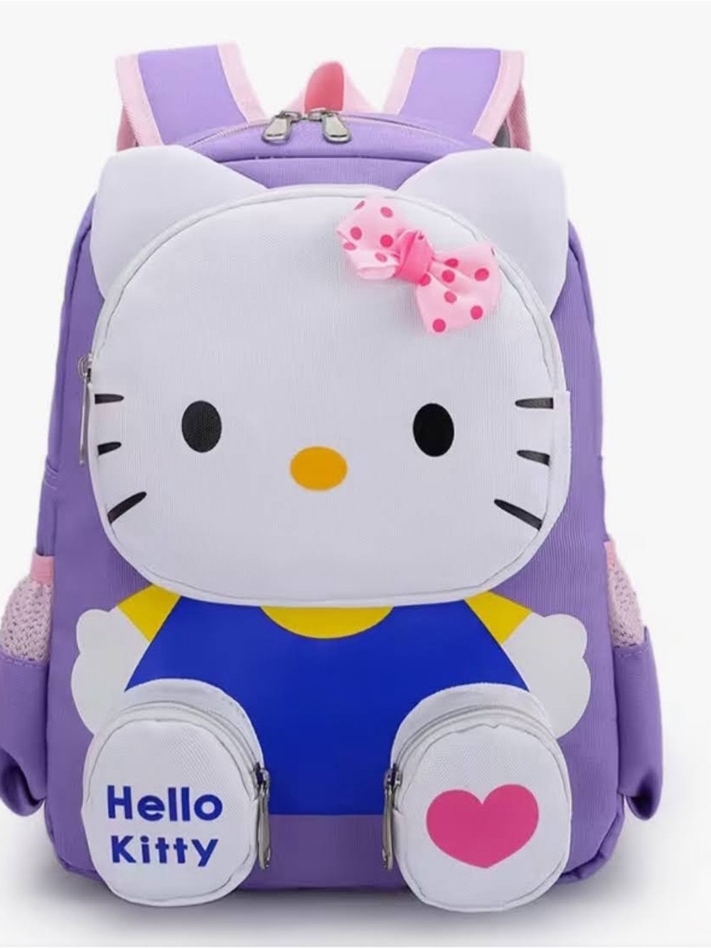 1-Fashion Purple Nylon Backpack Sanrio Hello Kitty